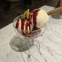 Soy milk ice cream (added order)  at BaganHood 蔬食餐酒館 in Taipei