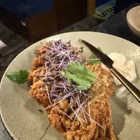 Fried “chikin” from mushrooms  at BaganHood 蔬食餐酒館 in Taipei
