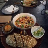 Less than it looks... Bowl was very shallow at BaganHood 蔬食餐酒館 in Taipei