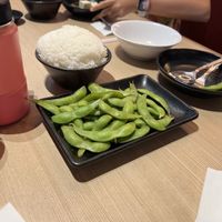 Rice and edamame   at Fuji Ichiban in Guam