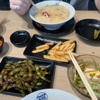 Spicy edamame, cold tofu, fries at Fuji Ichiban in Guam