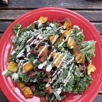 Vegan kale Cesar salad at Ah Juice in Santa Barbara