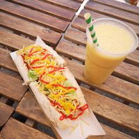 Hotdog, Smoothie at Zulla Surf Bowls in Nazare