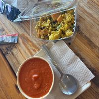 Curried cauliflower and tomato bisque!  The cauliflower was great!  at Sunflower Bakehouse in Nashville