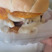 Impossible burgers with chips and Mac and cheese at Sunflower Bakehouse in Nashville