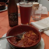 Vegan Lasagna and Craft beer at Fattoria la Capra Campa in Acqui Terme