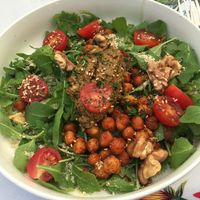Salad from the daily menu  at Romero Verde in Madrid