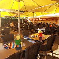 Outdoor seating at Tres Amigos in Roggwil