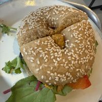 only vegan option  at Bagel Brothers in Leipzig