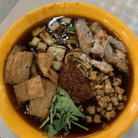 Veg Lor Mee. Quite Tasty. Lots of ingredients  Chilli was very good! at Daily Green 吉祥素 - Bedok in East Singapore