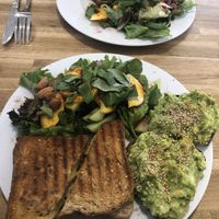 Grilled cheese and avocado toast at Virgule in Toulouse
