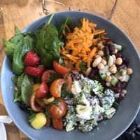 Salad selection at Sage Cafe in Lancaster