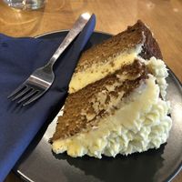 Massive lemon cake at Sage Cafe in Lancaster
