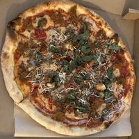 Vegan sausage pizza  at Wildseed in San Francisco