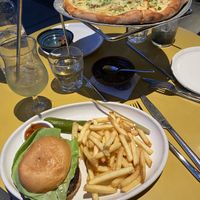 Wildseed Burger and Carbonara Pizza  at Wildseed in San Francisco