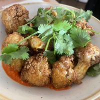  Curried cauliflower with muhamara   at Wildseed in San Francisco