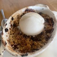 Peach crumble  at Wildseed in San Francisco