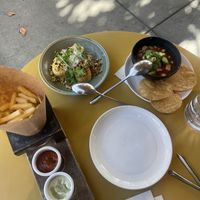 Corn cakes and mushroom ceviche   at Wildseed in San Francisco