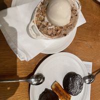 Chocolate cake and apple pie   at Wildseed in San Francisco