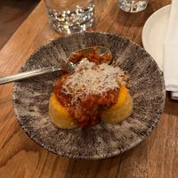Polenta Cakes w/ Mushroom Marinara at Wildseed in San Francisco