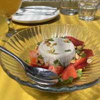 Close-Up (Before I Devoured It) 😛 w/Mint • Strawberries  at Wildseed in San Francisco
