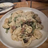 Orichette with broccoli and Beyond sausagee  at Wildseed in San Francisco