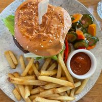 Impossible burger  at Wildseed in San Francisco
