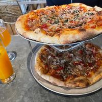 Spicy sausage pizzas  at Wildseed in San Francisco