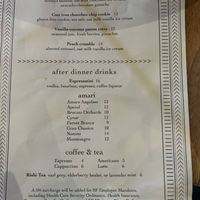 sweets menu  at Wildseed in San Francisco