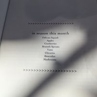 Menu October 2024 at Wildseed in San Francisco