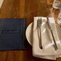 Table setting  at Wildseed in San Francisco
