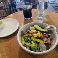 Harvest bowl w charcoal lemonade    at Wildseed in San Francisco
