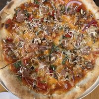 Spicy sausage pizzaa  at Wildseed in San Francisco