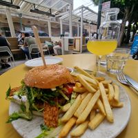 Oklahoma smash burger
 at Wildseed in San Francisco