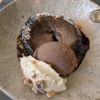 Chocolate cake toppled over at Wildseed in San Francisco