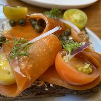 Carrot lox tarting at Wildseed in San Francisco