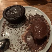 Chocolate  cake and ice cream  at Wildseed in San Francisco
