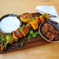 Peruvian Hodo Soy Tofu Skewer at Wildseed in San Francisco
