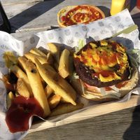 Added ketchup and mustard to give it some flavour and sauce😄  at The Way Inn in Ballachulish