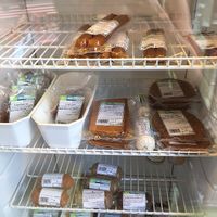 vegan fridge :-) at Biometzgerei Spahn in Frankfurt