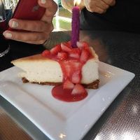 Strawberry cheesecake 😋😍 at Yello Vegan Cafe & Creative Arts Center in Fort Lauderdale