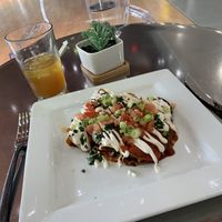 Something new at Yello!  Enchiladas at Yello Vegan Cafe & Creative Arts Center in Fort Lauderdale