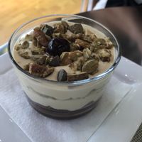 Passion Fruit dessert.  at Yello Vegan Cafe & Creative Arts Center in Fort Lauderdale