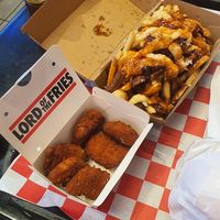 Chicken nuggets and HSP fries at Lord of the Fries in South Yarra