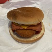 Chickn Parma burger   at Lord of the Fries in South Yarra