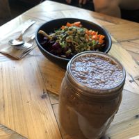 Deep and dark smoothie  at The Garden in Vancouver