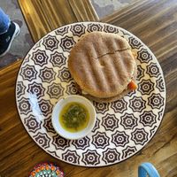 Llama sandwich  at Llama Cafe in Uyuni