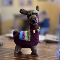 La  at Llama Cafe in Uyuni