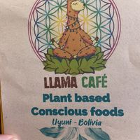 Menu  at Llama Cafe in Uyuni