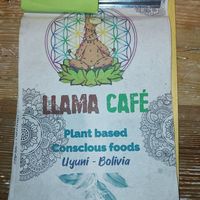 Menu at Llama Cafe in Uyuni